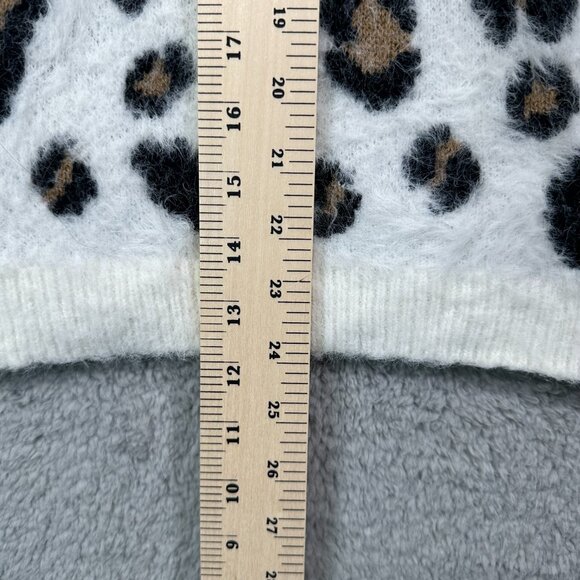 Free Spirited White Leopard Print Knit Sweater - Picture 7 of 10
